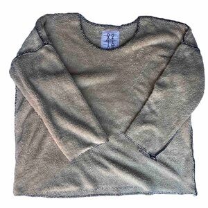 PETE & GRETA JOHNNY WAS WOMENS Sherpa Fleece Size Small Pullover